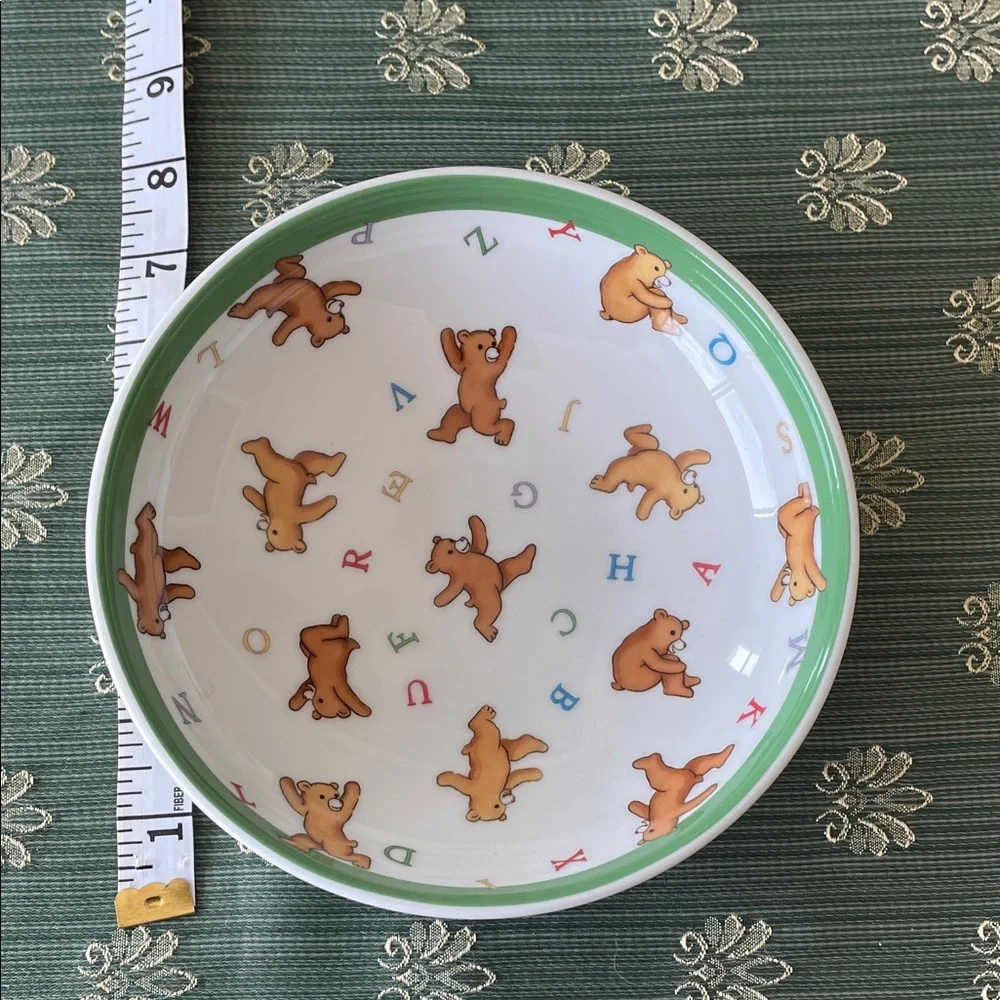 Tiffany & Co. Green and White Teddy Bear Party Plate